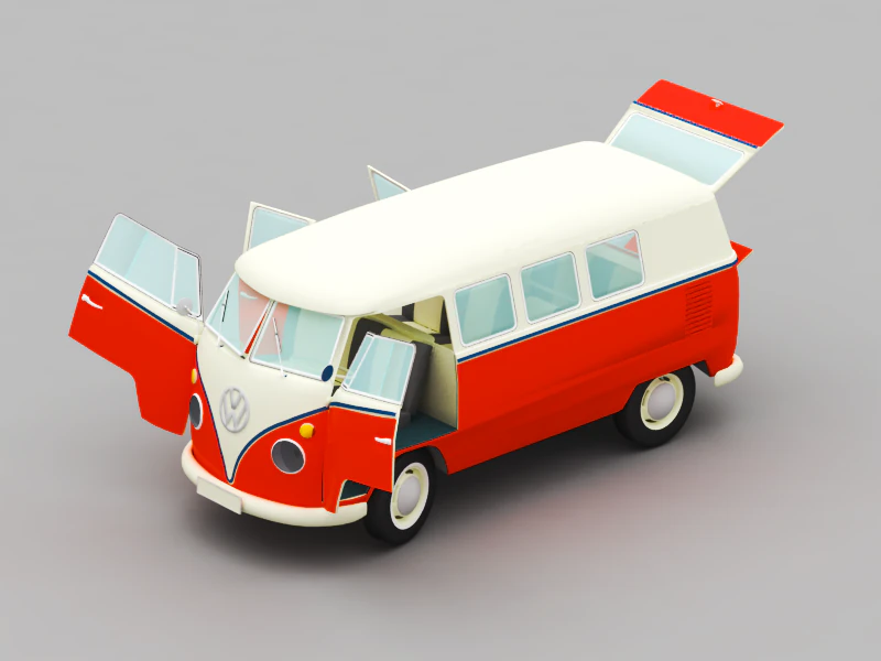 vw samba 3D Model .c4d .max .obj .3ds .fbx .stl .blend