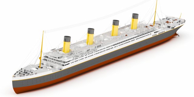 titanic Model 3D .c4d .max .obj .3ds .fbx .stl .blend 