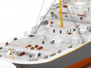 titanic Model 3D