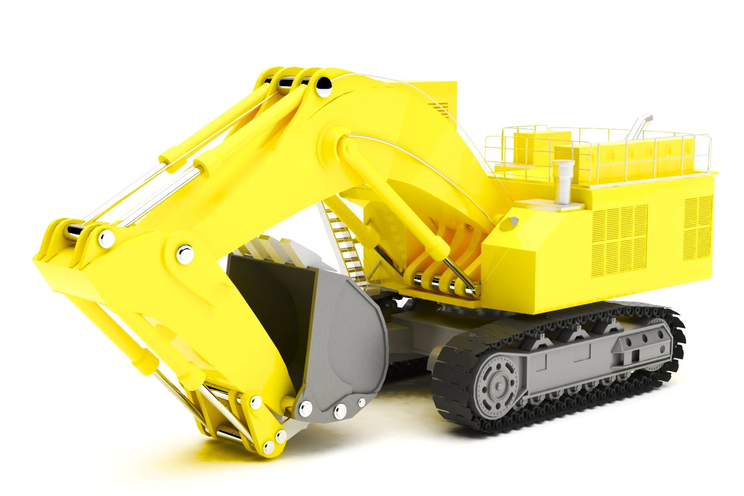 excavator 3D Model .c4d .max .obj .3ds .fbx .stl .blend 