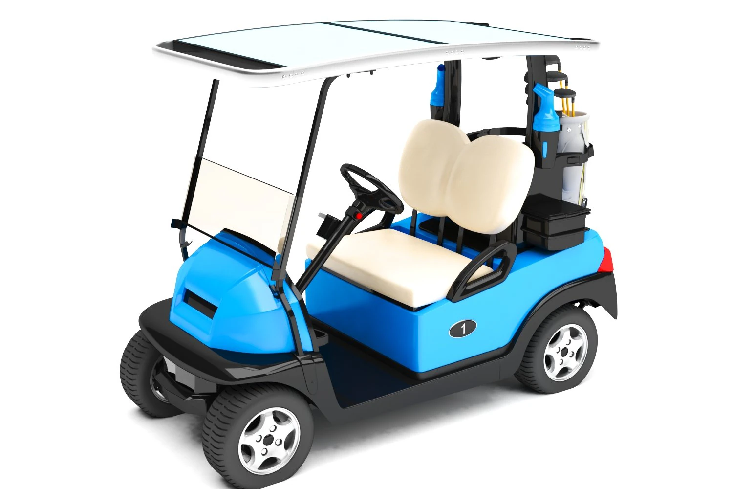 golf car 3D Model .c4d .max .obj .3ds .fbx .stl .blend 