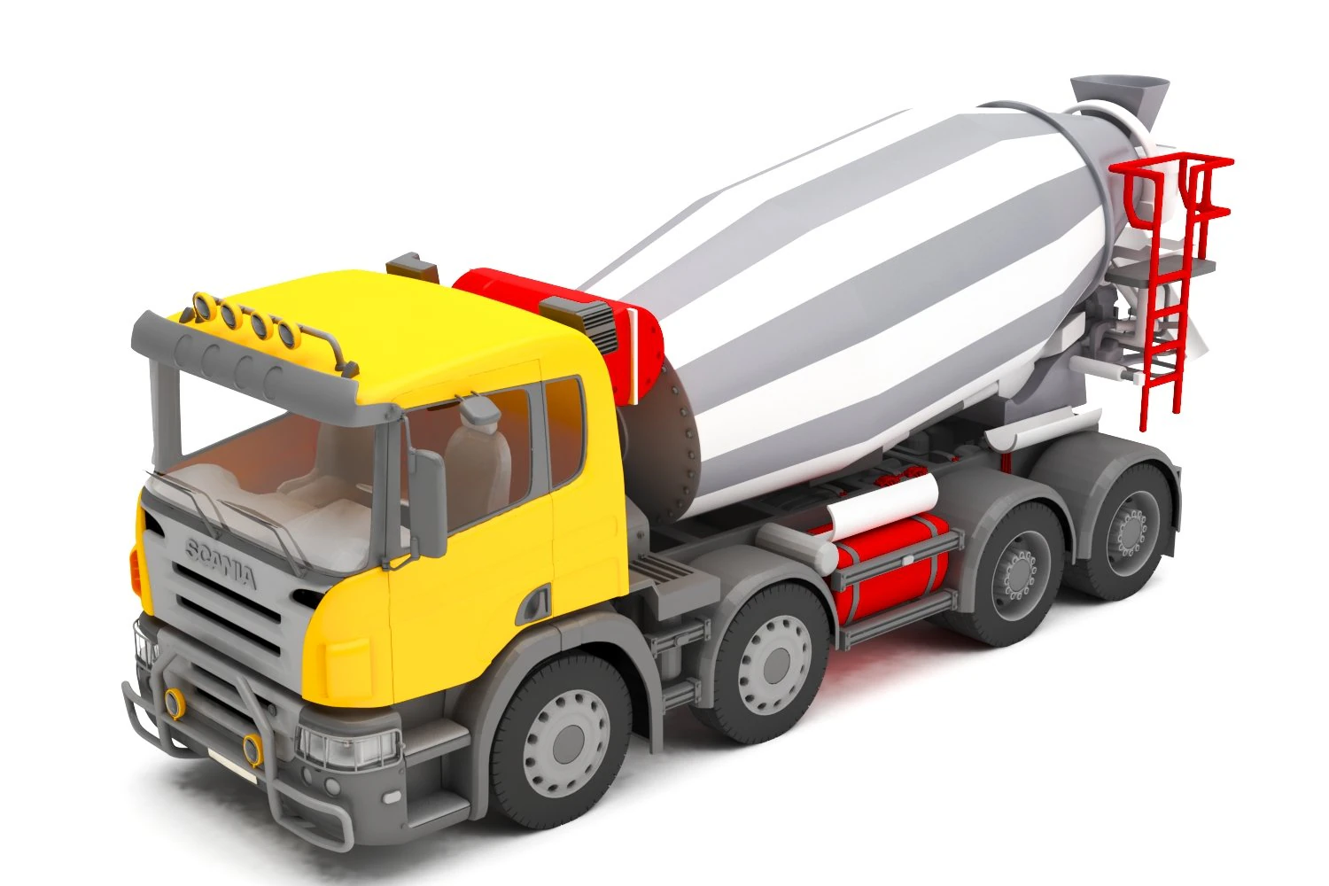 concrete car 3D Model .c4d .max .obj .3ds .fbx .stl .blend 