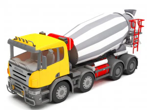 carro de concreto Modelo 3D