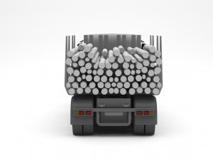wood truck Model 3D