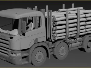 wood truck 3D Model