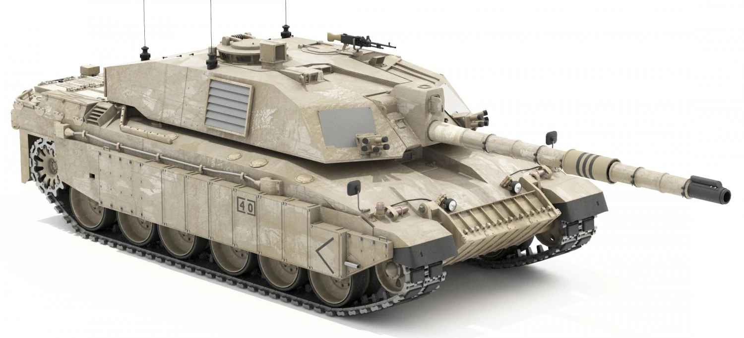 challenger ii british tank 3D Model .c4d .max .obj .3ds .fbx .stl .blend 