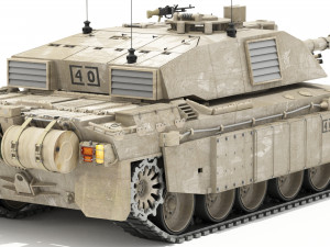 challenger ii british tank 3D Model