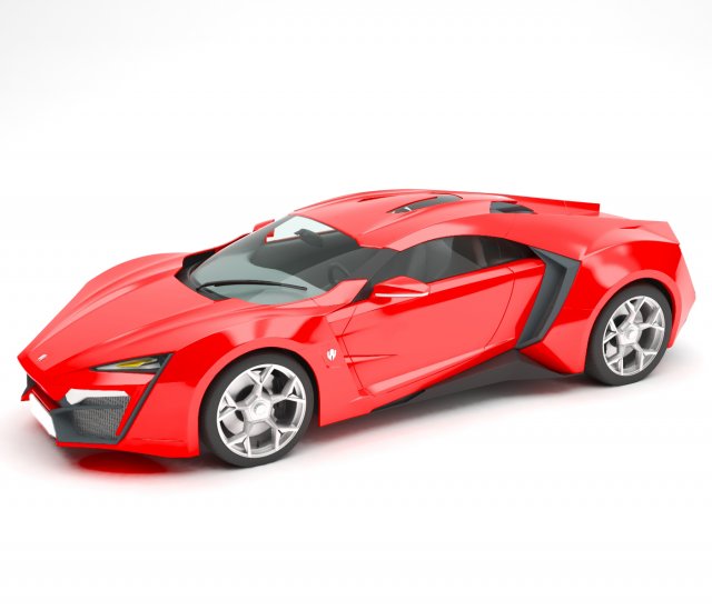 lykan car 3D Model .c4d .max .obj .3ds .fbx .stl .blend 