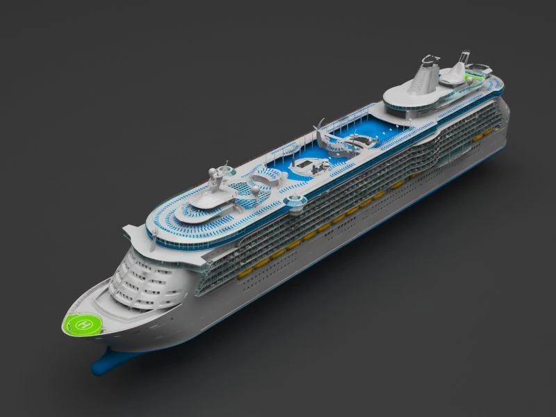 cruiser ship 3D Model .c4d .max .obj .3ds .fbx .stl .blend 