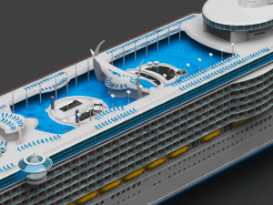 cruiser ship Model 3D