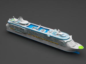 cruiser ship Model 3D