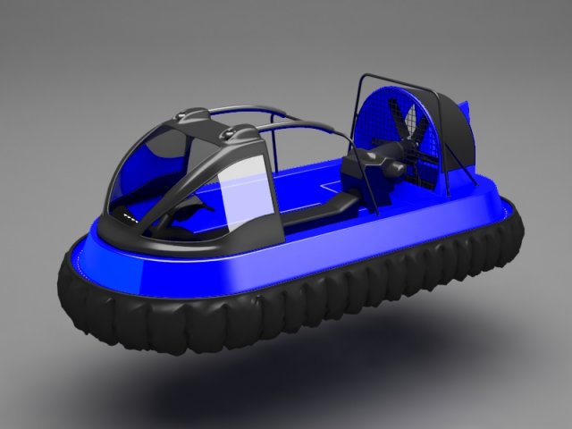 hovercraft 3D Model .c4d .max .obj .3ds .fbx .stl .blend 