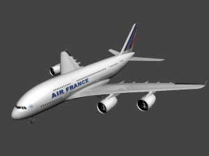 a380 plane Modèle 3D