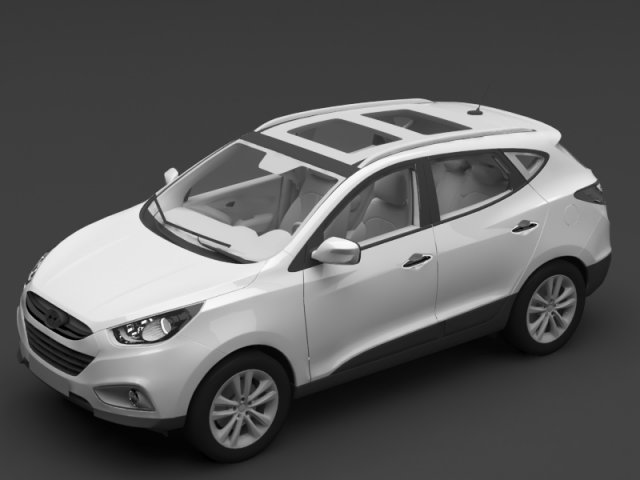 hyundai car 3D 모델 .c4d .max .obj .3ds .fbx .stl .blend 