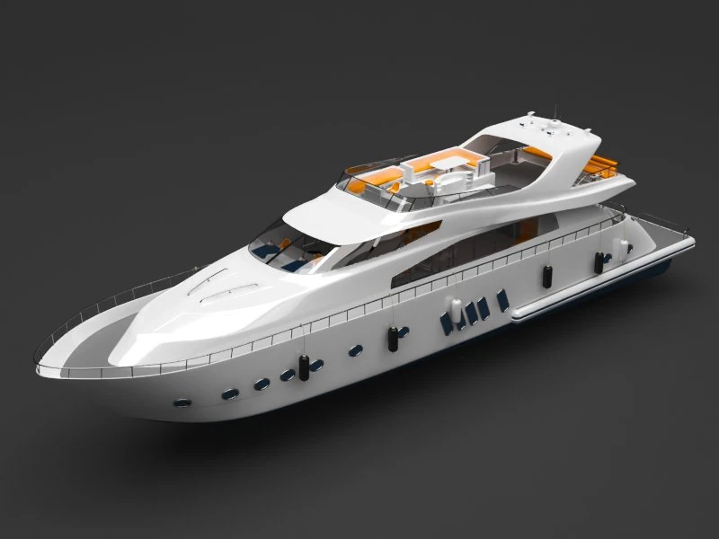 private boat 3D Model .c4d .max .obj .3ds .fbx .stl .blend 