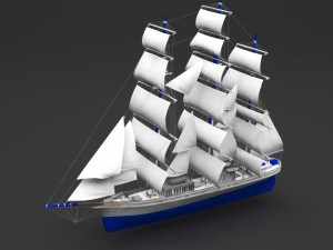 sail ship Model 3D