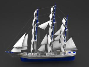 sail ship Model 3D