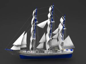 sail ship 3D Model
