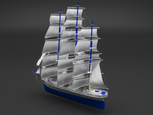 sail ship Model 3D