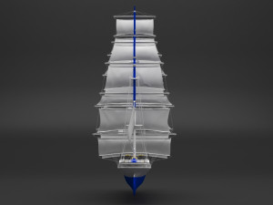 sail ship Model 3D