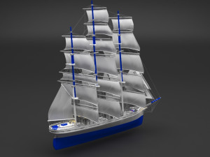 sail ship Model 3D