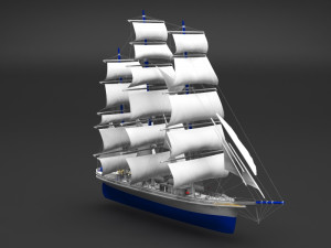 sail ship Model 3D