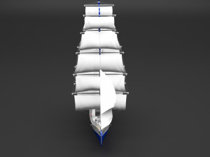 sail ship Model 3D