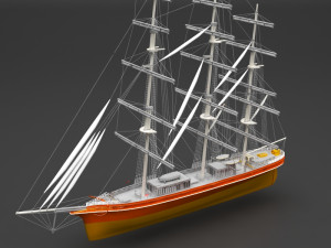 sailing ship 3D-Modell