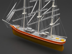 sailing ship 3D 模型