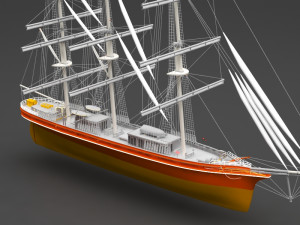 sailing ship 3D 模型
