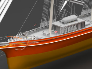 sailing ship 3D 模型