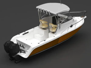 快艇 3D 模型