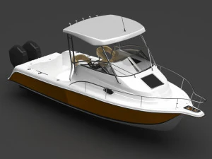 快艇 3D 模型