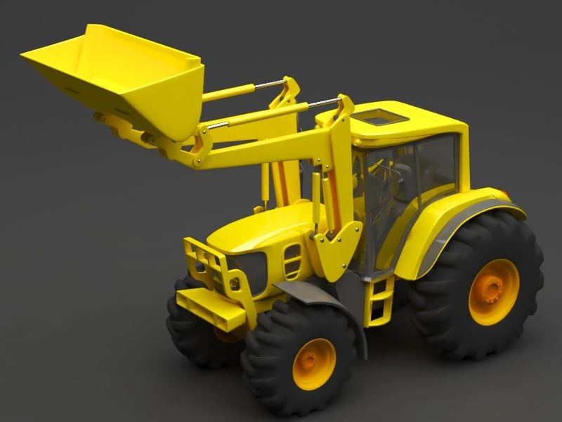 tractor 3D Model .c4d .max .obj .3ds .fbx .stl .blend 