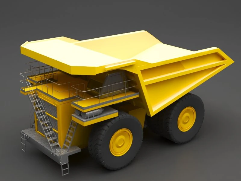 dump truck 3D Model .c4d .max .obj .3ds .fbx .stl .blend 