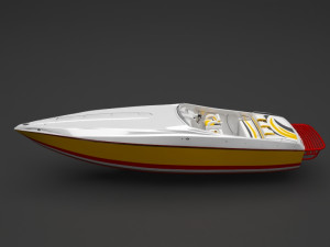 speed boat 3D Model
