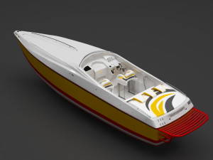 speed boat 3D Model