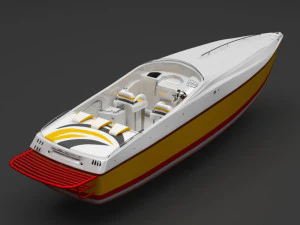 speed boat 3D Model