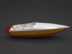 speed boat 3D Model
