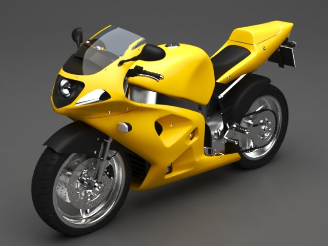 motorcycle Model 3D .c4d .max .obj .3ds .fbx .stl .blend 