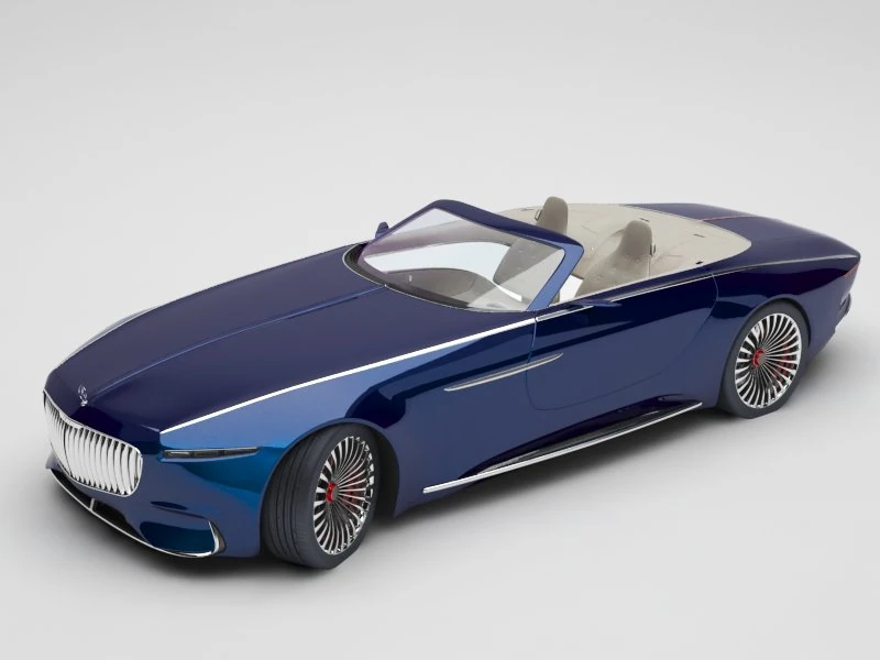 mercedes maybach 3D Model .c4d .max .obj .3ds .fbx .stl .blend 