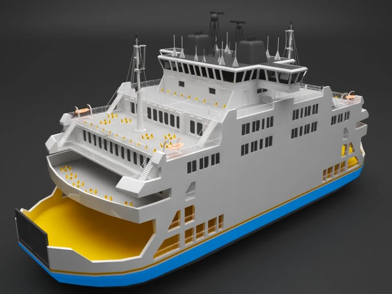 ferry 3D Model .c4d .max .obj .3ds .fbx .stl .blend 