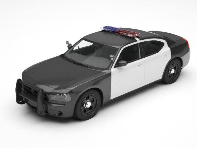 police car 3D Модель .c4d .max .obj .3ds .fbx .stl .blend 