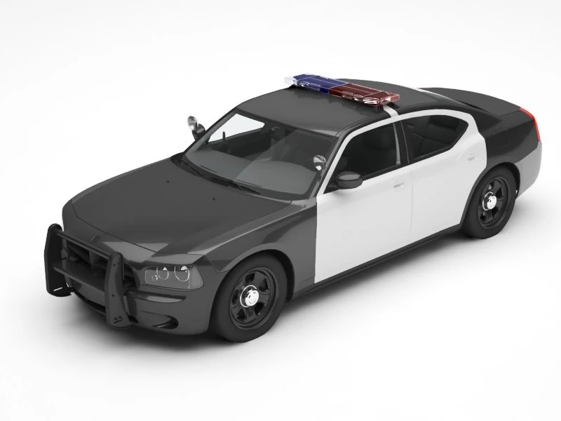 police car 3D Model .c4d .max .obj .3ds .fbx .stl .blend 