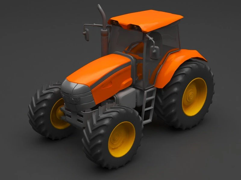 tractor 3D Model .c4d .max .obj .3ds .fbx .stl .blend