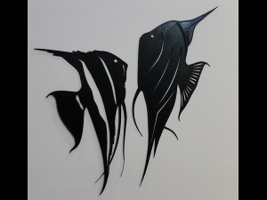 angel fish wall art decor 3D प्रिंट मॉडल