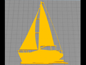 sailing boat for wall decoration 3D प्रिंट मॉडल