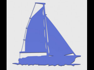 sailing boat for wall decoration5 3D प्रिंट मॉडल