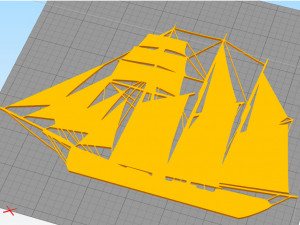 sailing boat for wall decoration1 3D प्रिंट मॉडल
