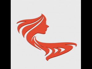 woman silhouette face wall decoration 1 3D प्रिंट मॉडल
